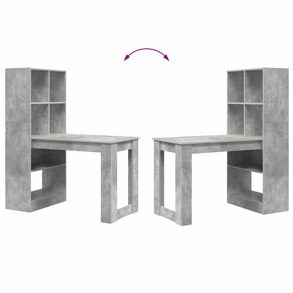 Schreibtisch Beton Grau 122 x 67 x 145 cm Holzwerkstoff