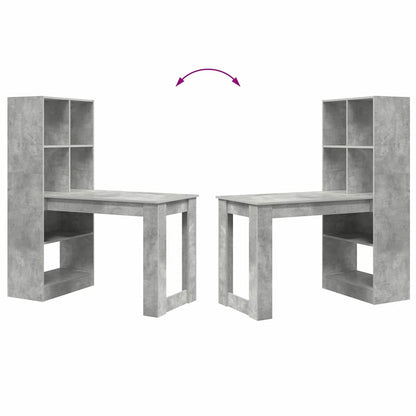 Schreibtisch Beton Grau 122 x 67 x 145 cm Holzwerkstoff