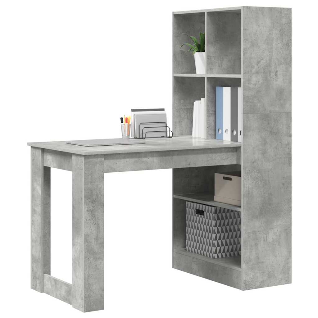 Schreibtisch Beton Grau 122 x 67 x 145 cm Holzwerkstoff