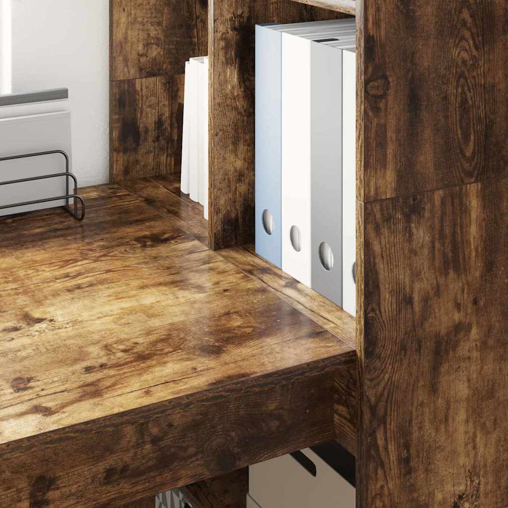 Schreibtisch Räuchereiche 122 x 67 x 145 cm Holzwerkstoff