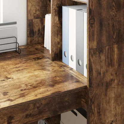 Schreibtisch Räuchereiche 122 x 67 x 145 cm Holzwerkstoff