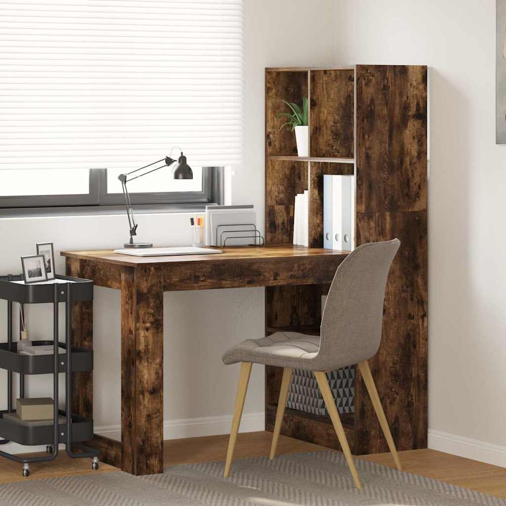 Schreibtisch Räuchereiche 122 x 67 x 145 cm Holzwerkstoff