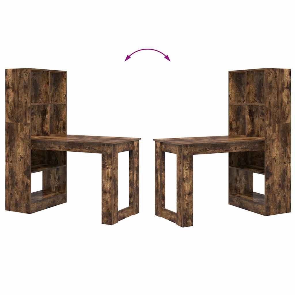 Schreibtisch Räuchereiche 122 x 67 x 145 cm Holzwerkstoff