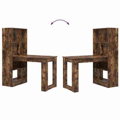 Schreibtisch Räuchereiche 122 x 67 x 145 cm Holzwerkstoff