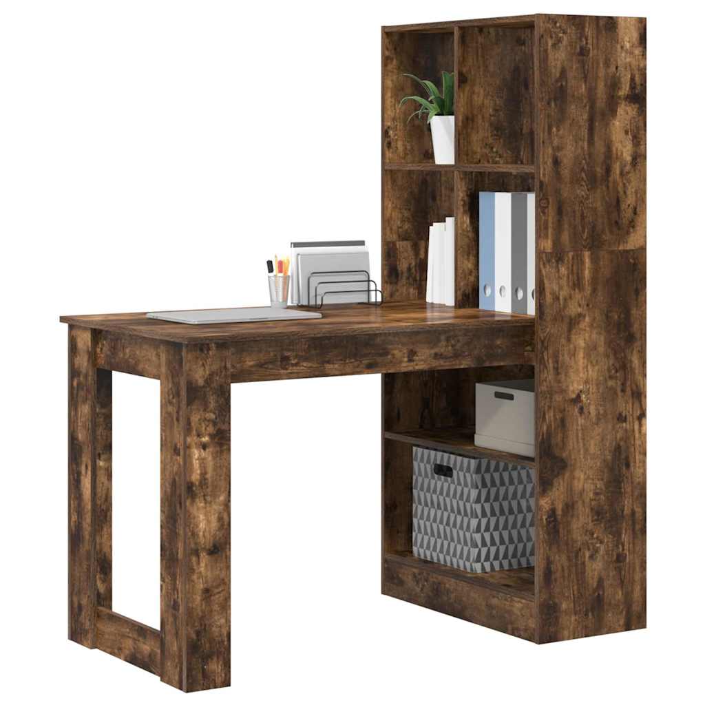 Schreibtisch Räuchereiche 122 x 67 x 145 cm Holzwerkstoff