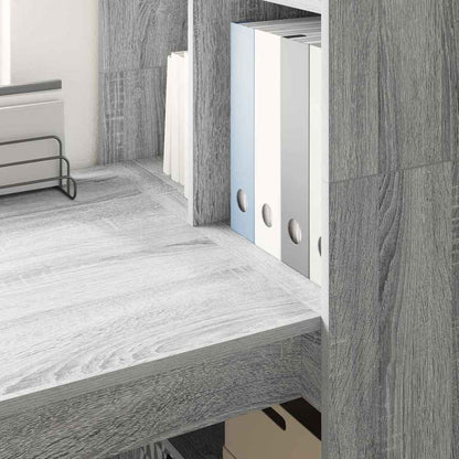 Schreibtisch Graues Sonoma 122 x 67 x 145 cm Holzwerkstoff