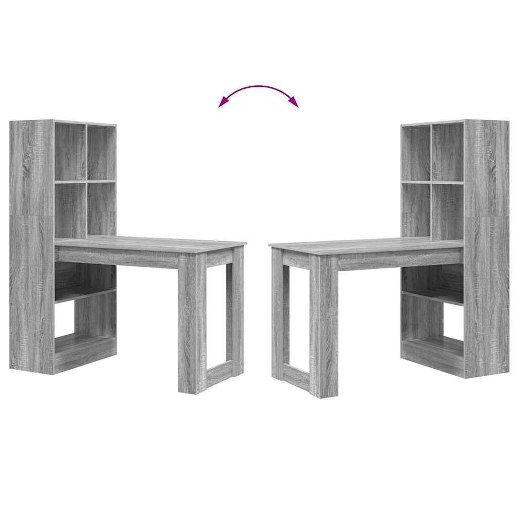 Schreibtisch Graues Sonoma 122 x 67 x 145 cm Holzwerkstoff
