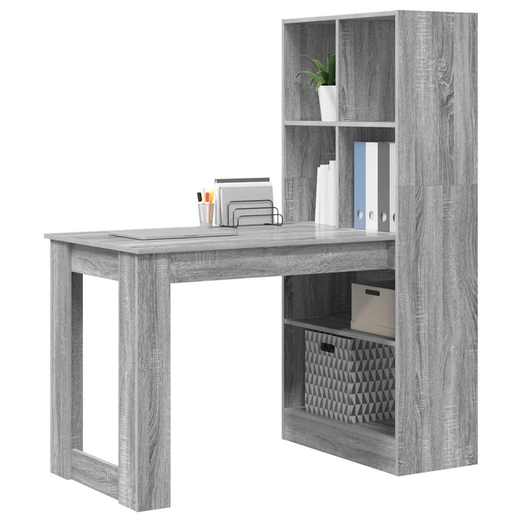 Schreibtisch Graues Sonoma 122 x 67 x 145 cm Holzwerkstoff