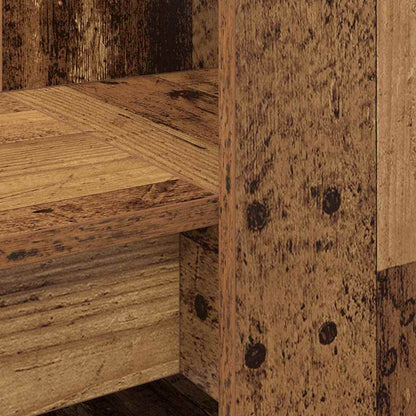 Schreibtisch mit Regal Altholz 122 x 67 x 145 cm Holzwerkstoff