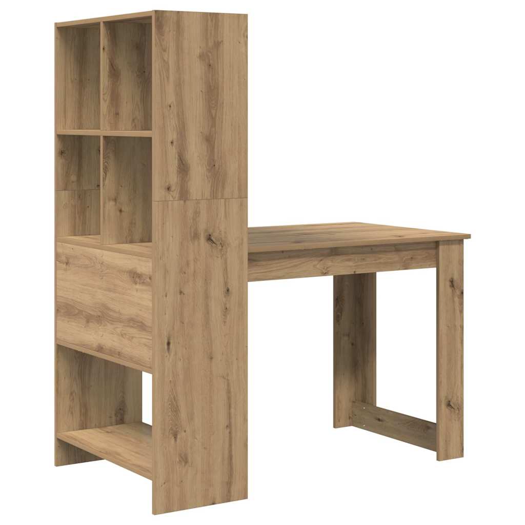 Schreibtisch Eiche handwerklich 122 x 67 x 145 cm Holzwerkstoff