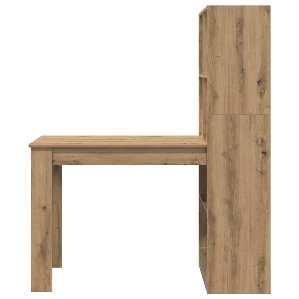 Schreibtisch Eiche handwerklich 122 x 67 x 145 cm Holzwerkstoff