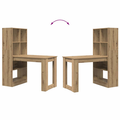 Schreibtisch Eiche handwerklich 122 x 67 x 145 cm Holzwerkstoff