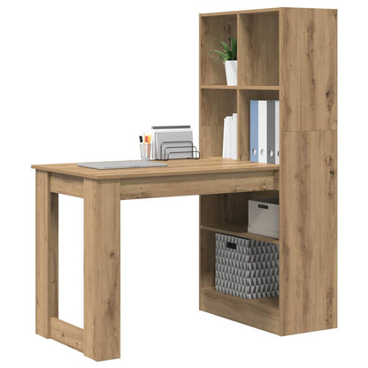 Schreibtisch Eiche handwerklich 122 x 67 x 145 cm Holzwerkstoff