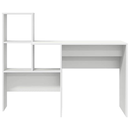 Schreibtisch mit Regal Weiß 131,5 x 50 x 106,5 cm Holzwerkstoff
