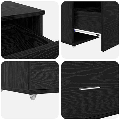 Schreibtisch Schwarze Eiche 131,5 x 50 x 106,5 cm Holzwerkstoff