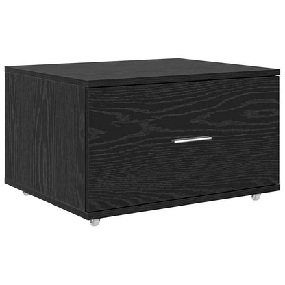 Schreibtisch Schwarz Eichen-Optik 131,5 x 50 x 106,5 cm