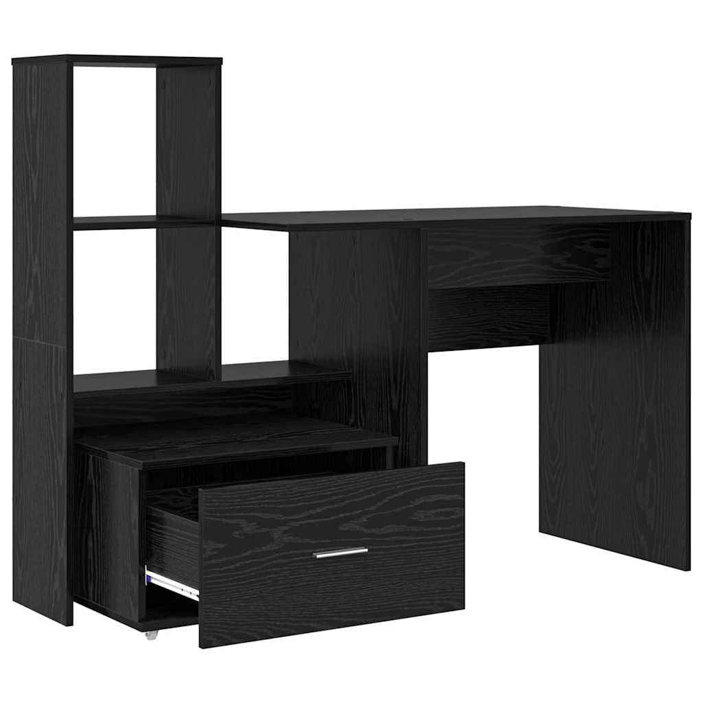 Schreibtisch Schwarze Eiche 131,5 x 50 x 106,5 cm Holzwerkstoff