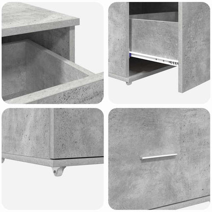 Schreibtisch Betongrau 131,5 x 50 x 106,5 cm Holzwerkstoff