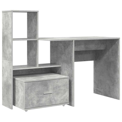 Schreibtisch Betongrau 131,5 x 50 x 106,5 cm Holzwerkstoff