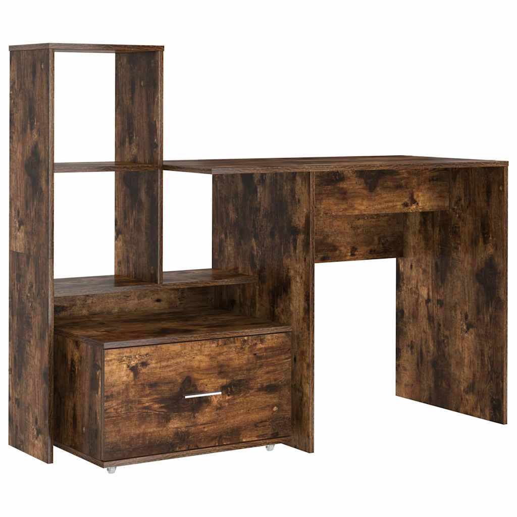 Schreibtisch Räuchereiche 131,5 x 50 x 106,5 cm Holzwerkstoff