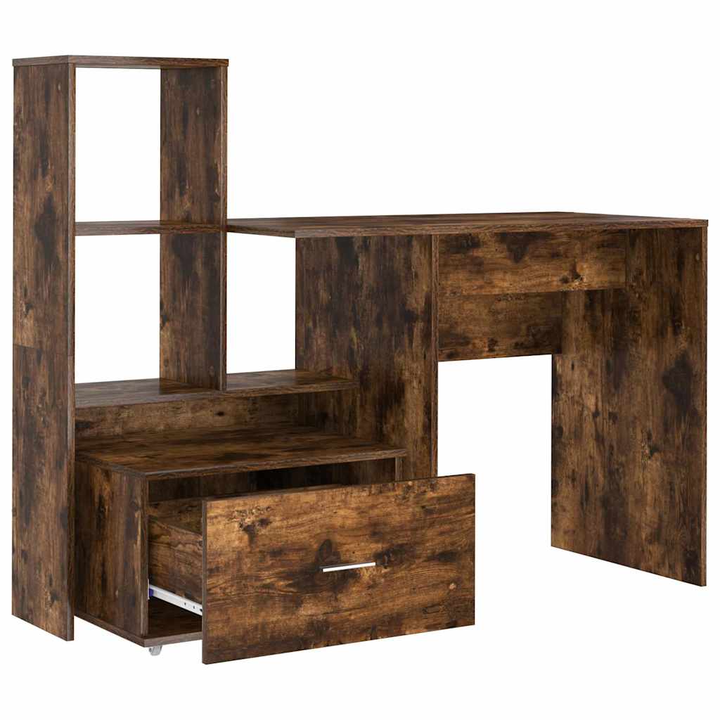 Schreibtisch Räuchereiche 131,5 x 50 x 106,5 cm Holzwerkstoff