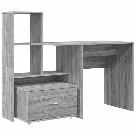 Schreibtisch Grau Sonoma 131,5 x 50 x 106,5 cm Holzwerkstoff