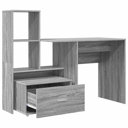 Schreibtisch Grau Sonoma 131,5 x 50 x 106,5 cm Holzwerkstoff