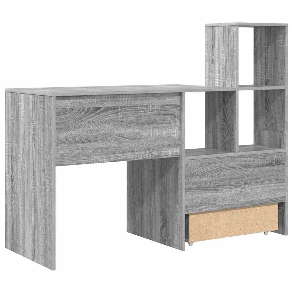 Schreibtisch Grau Sonoma 131,5 x 50 x 106,5 cm Holzwerkstoff