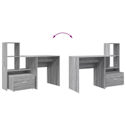 Schreibtisch Grau Sonoma 131,5 x 50 x 106,5 cm Holzwerkstoff