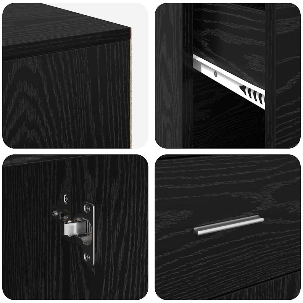 Eckschreibtisch mit Regal 2 pcs Schwarze Eiche 102 x 50 x 75 cm