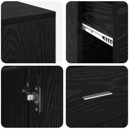 Eckschreibtisch mit Regal 2 pcs Schwarze Eiche 102 x 50 x 75 cm