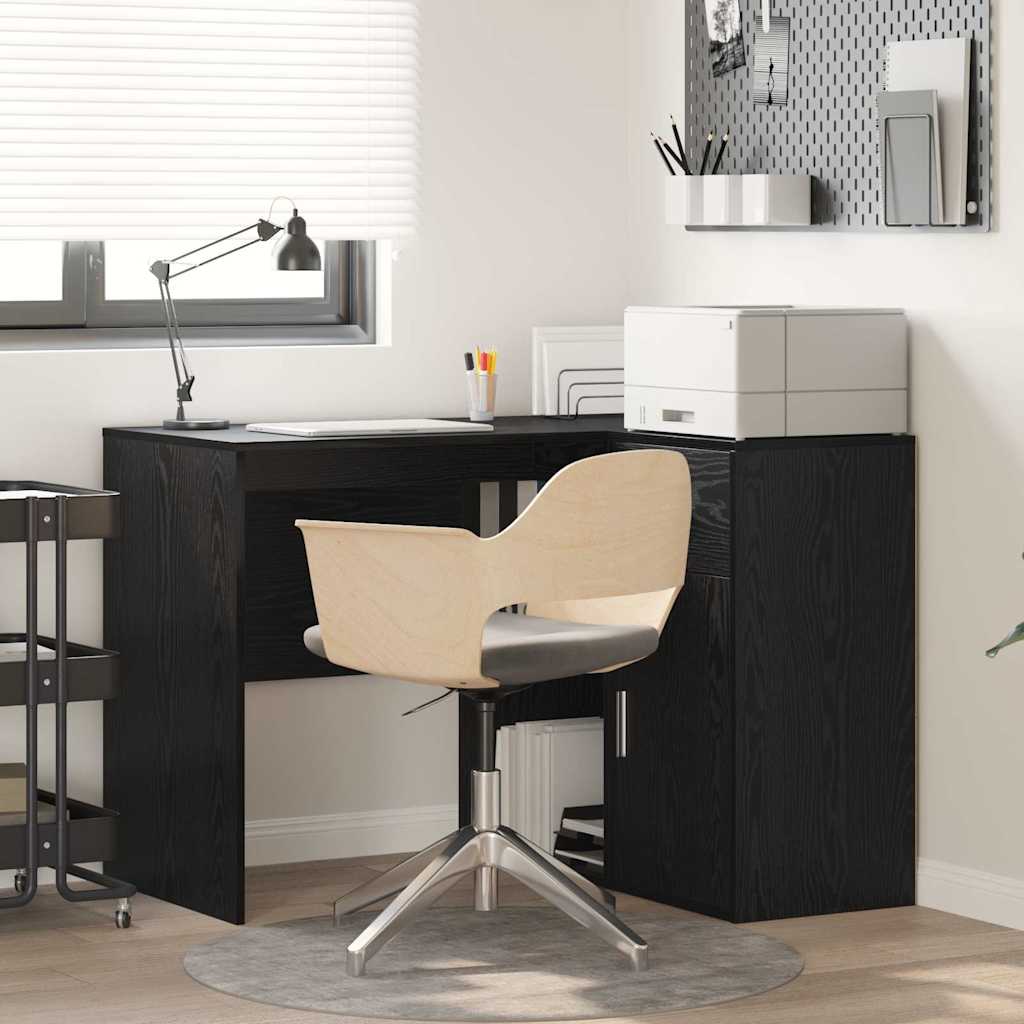 Eckschreibtisch mit Regal 2 pcs Schwarze Eiche 102 x 50 x 75 cm