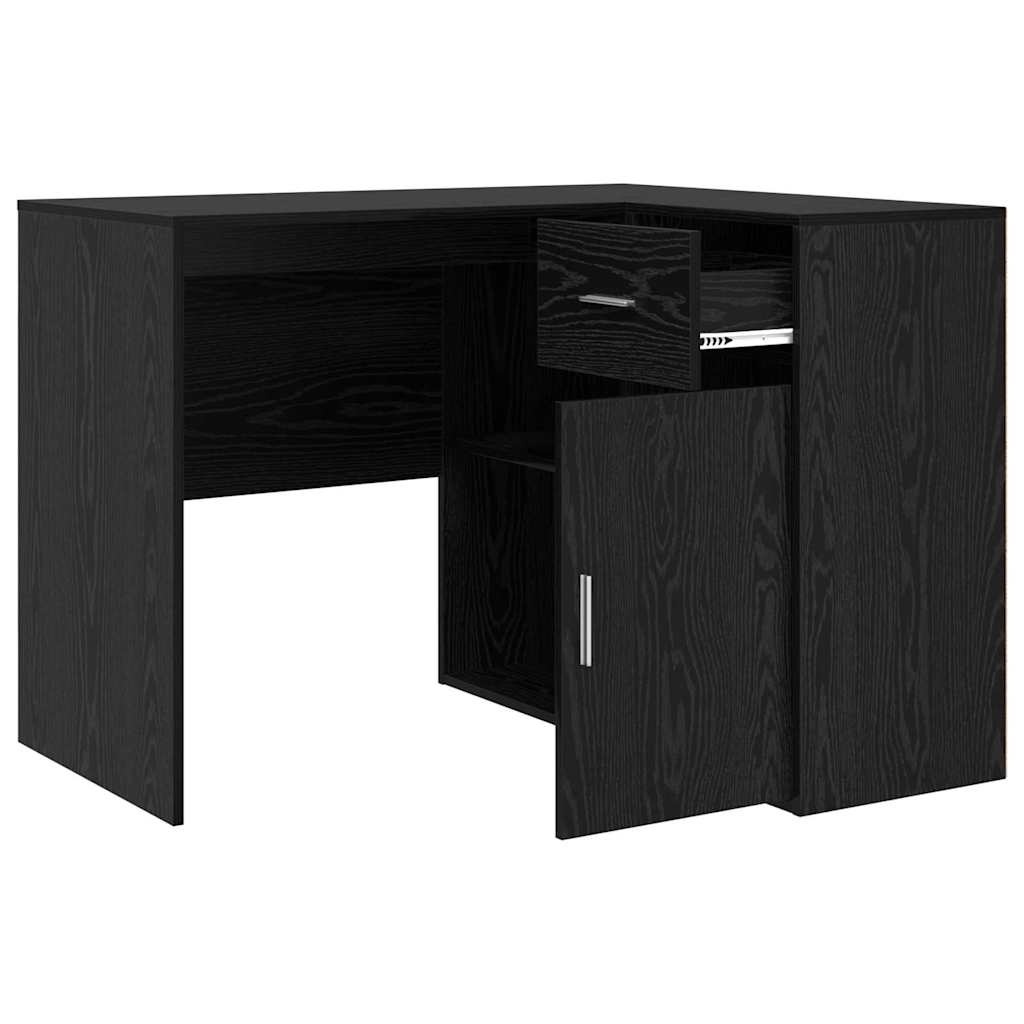 Eckschreibtisch mit Regal 2 pcs Schwarze Eiche 102 x 50 x 75 cm
