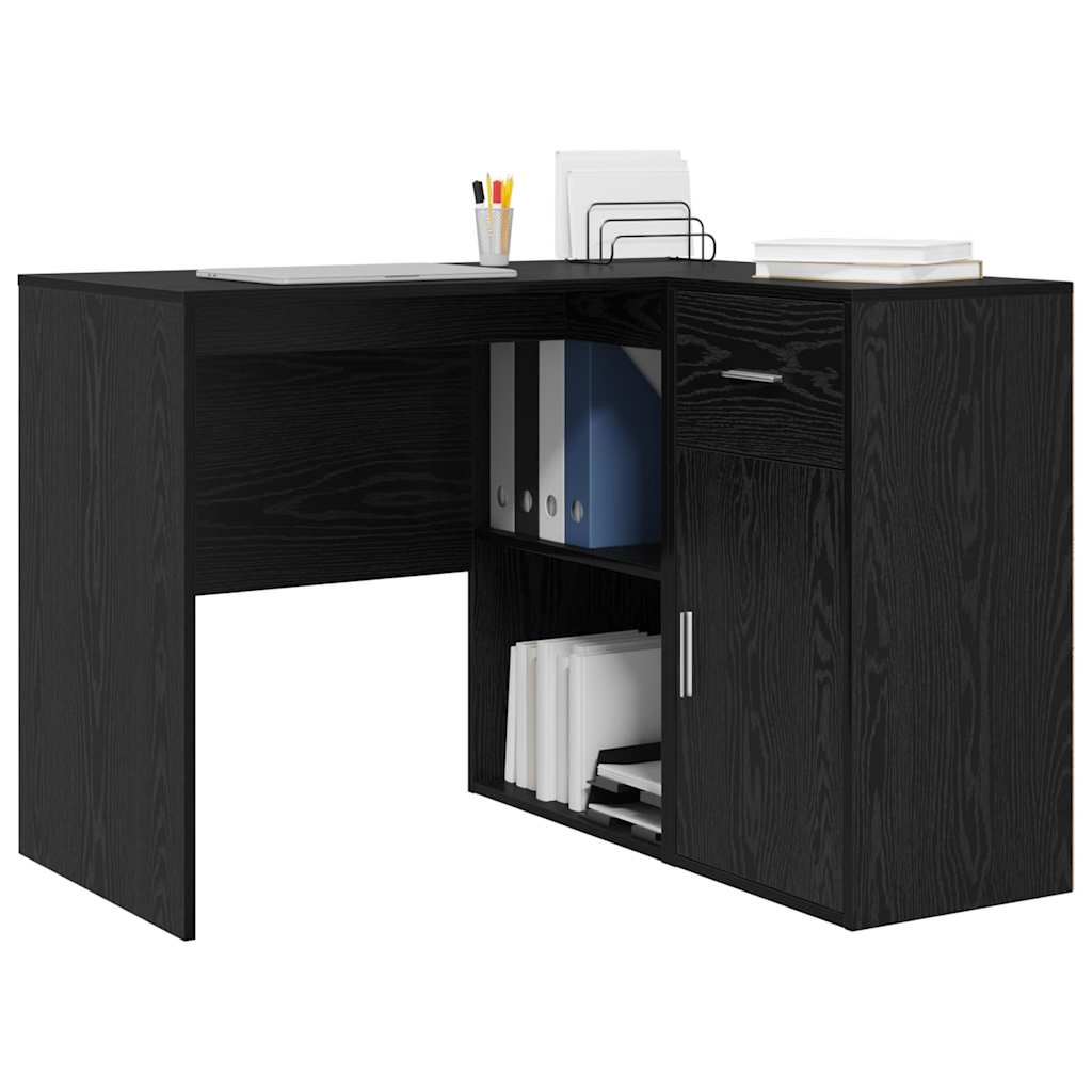 Eckschreibtisch mit Regal 2 pcs Schwarze Eiche 102 x 50 x 75 cm