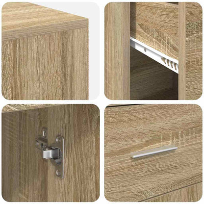 Eckschreibtisch mit Regal 2 pcs Sonoma Eiche 102 x 50 x 75 cm