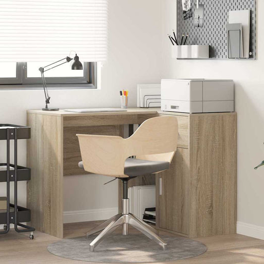 Eckschreibtisch mit Regal 2 pcs Sonoma Eiche 102 x 50 x 75 cm