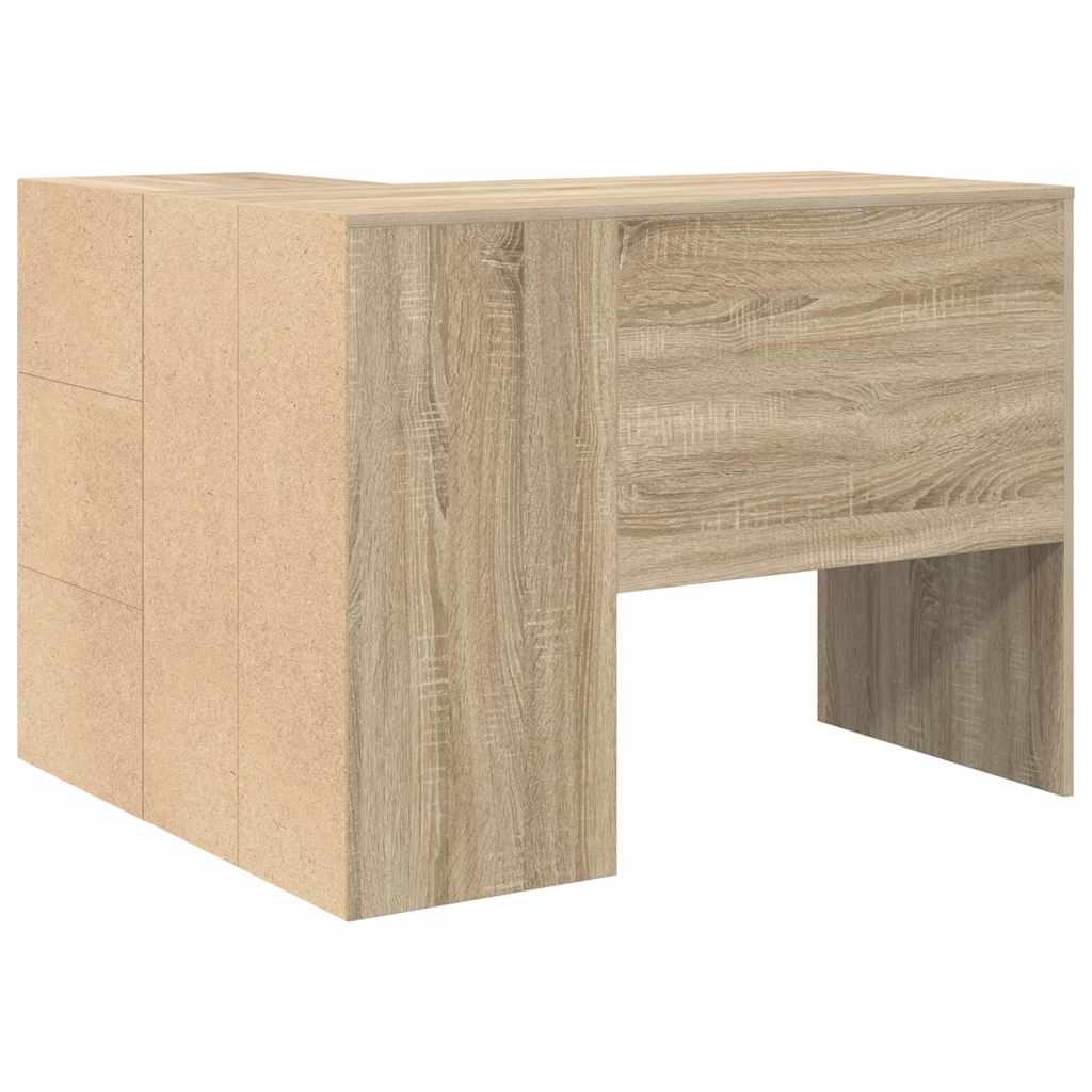 Eckschreibtisch mit Regal 2 pcs Sonoma Eiche 102 x 50 x 75 cm
