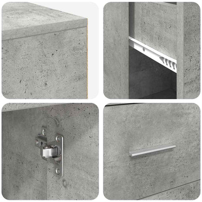 Eckschreibtisch 2 pcs Beton Grau 102 x 50 x 75 cm Holzwerkstoff