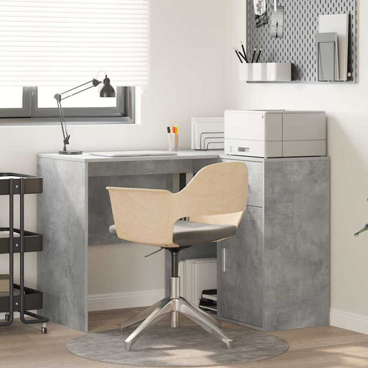Eckschreibtisch 2 pcs Beton Grau 102 x 50 x 75 cm Holzwerkstoff
