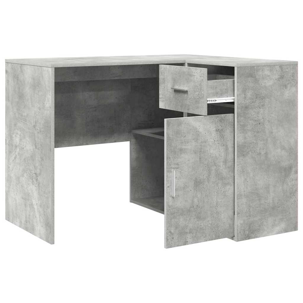 Eckschreibtisch 2 pcs Beton Grau 102 x 50 x 75 cm Holzwerkstoff