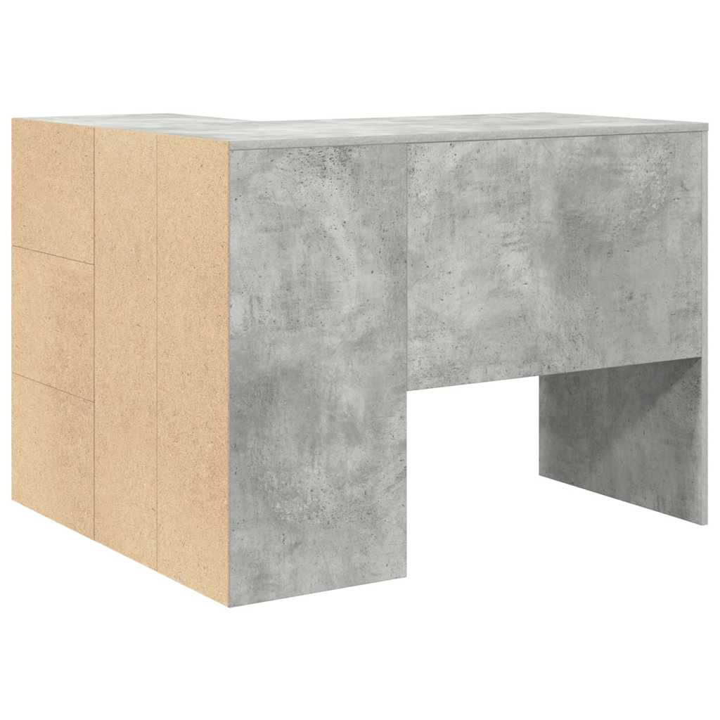 Eckschreibtisch 2 pcs Beton Grau 102 x 50 x 75 cm Holzwerkstoff