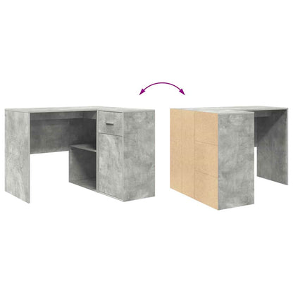 Eckschreibtisch 2 pcs Beton Grau 102 x 50 x 75 cm Holzwerkstoff