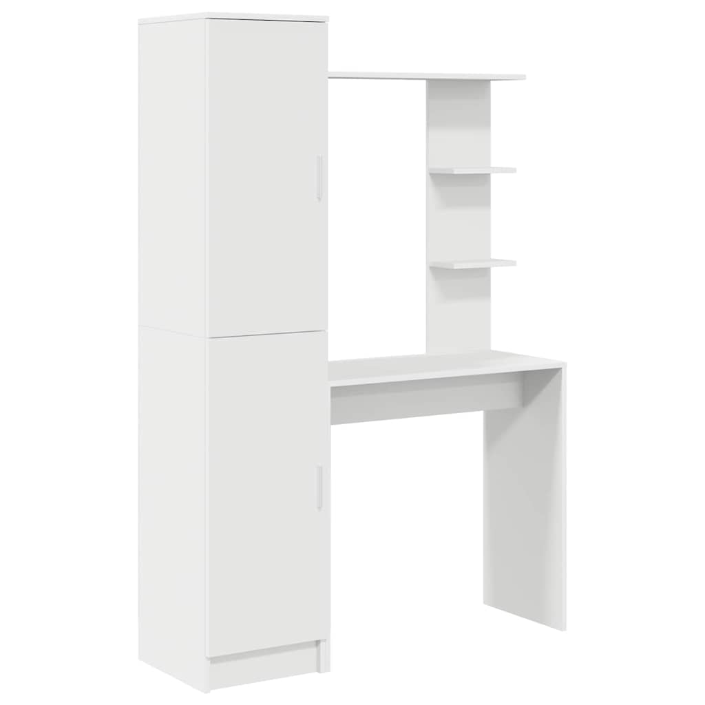 Schreibtisch mit Stauraum 2 pcs Weiß 78,5 x 37 x 154,5 cm