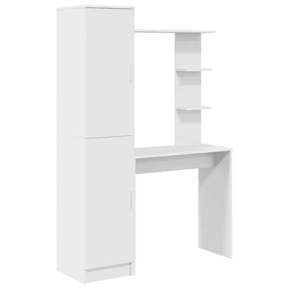 Schreibtisch mit Stauraum 2 pcs Weiß 78,5 x 37 x 154,5 cm