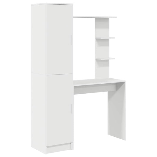 Schreibtisch mit Stauraum 2 pcs Weiß 78,5 x 37 x 154,5 cm