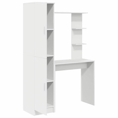 Schreibtisch mit Stauraum 2 pcs Weiß 78,5 x 37 x 154,5 cm