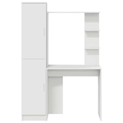 Schreibtisch mit Stauraum 2 pcs Weiß 78,5 x 37 x 154,5 cm