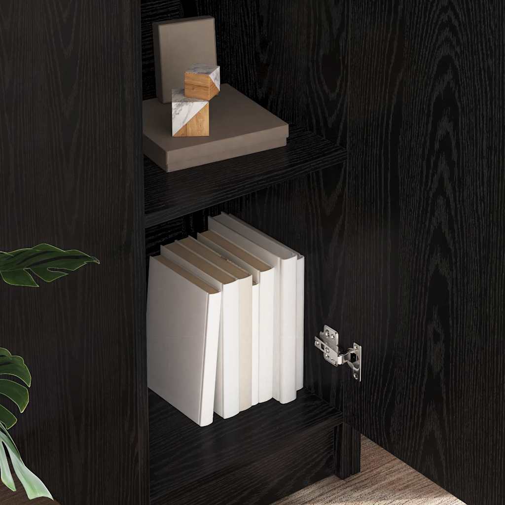 Schreibtisch 2 pcs Schwarz Eichen-Optik