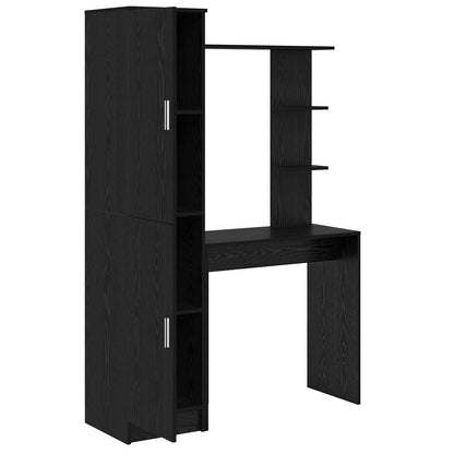 Schreibtisch 2 pcs Schwarz Eichen-Optik