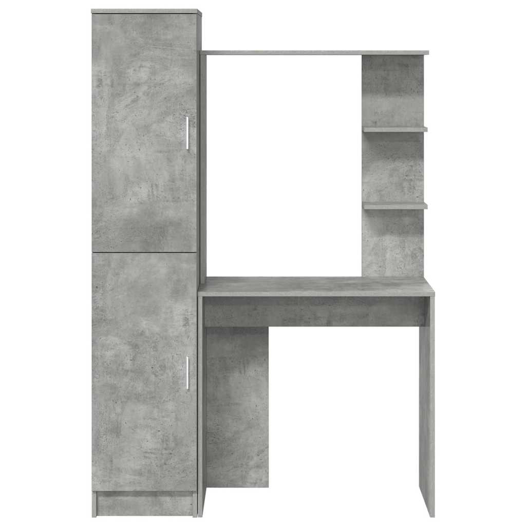 Schreibtisch 2 pcs Beton Grau